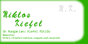 miklos kiefel business card